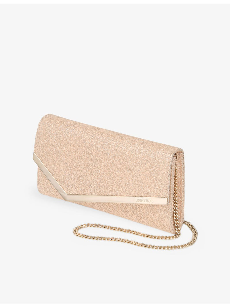 Jimmy Choo Emmie woven clutch bag, UK version