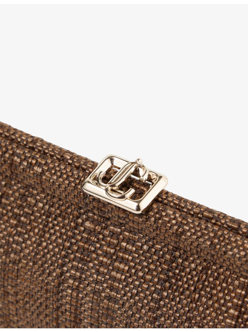 Jimmy Choo Skylar raffia clutch bag, UK version