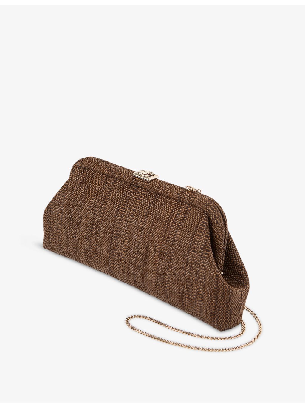 Jimmy Choo Skylar raffia clutch bag, UK version