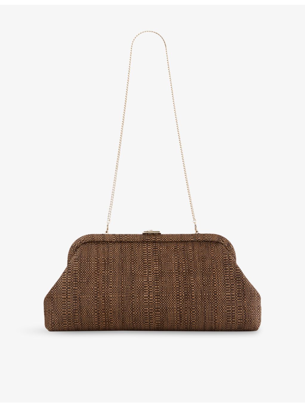 Jimmy Choo Skylar raffia clutch bag, UK version