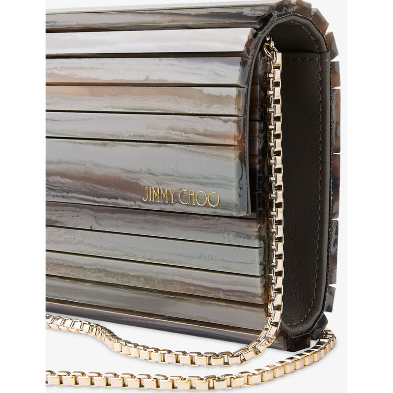 Jimmy Choo marble-effect TPU clutch bag, UK version