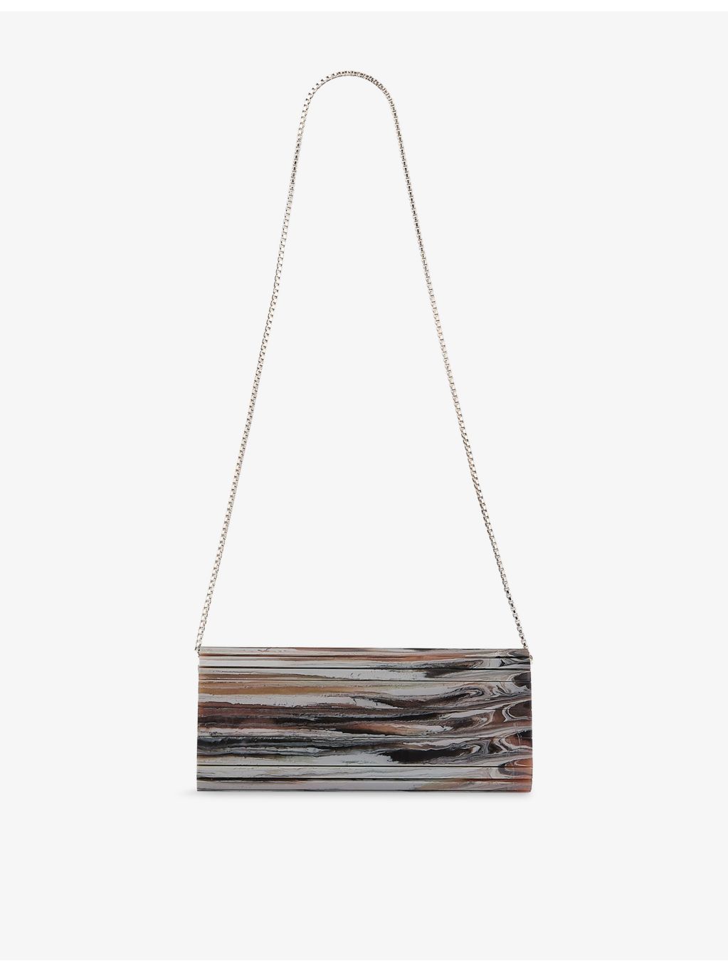 Jimmy Choo marble-effect TPU clutch bag, UK version