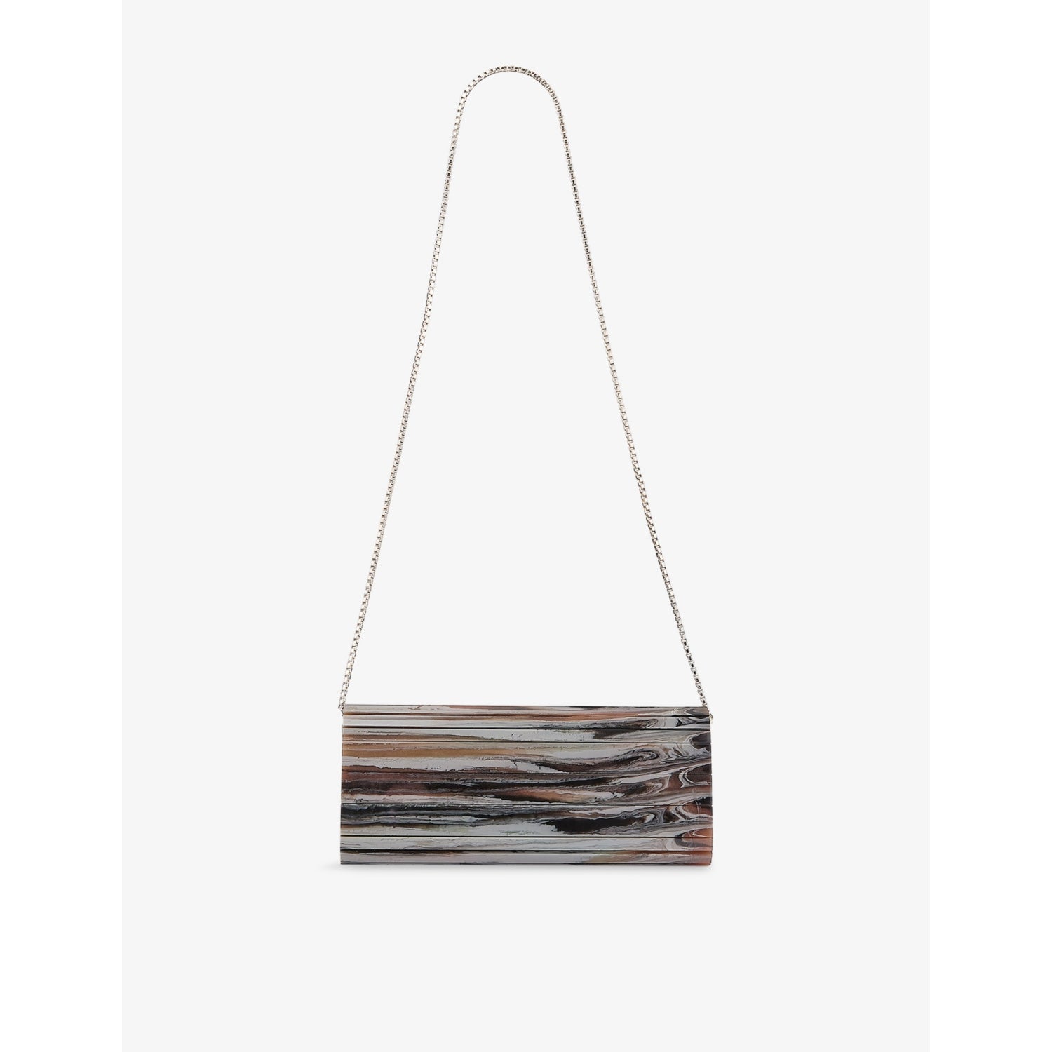 Jimmy Choo marble-effect TPU clutch bag, UK version