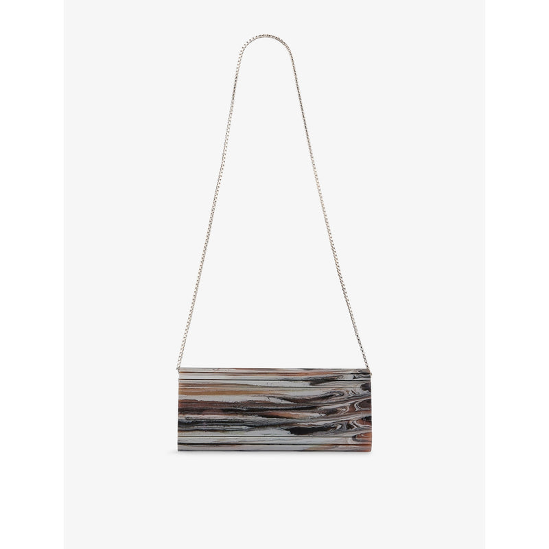 Jimmy Choo marble-effect TPU clutch bag, UK version