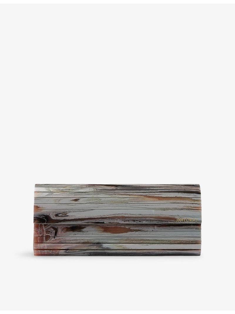 Jimmy Choo marble-effect TPU clutch bag, UK version