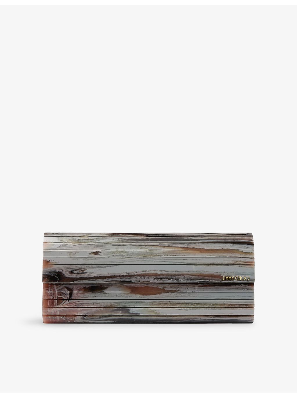 Jimmy Choo marble-effect TPU clutch bag, UK version