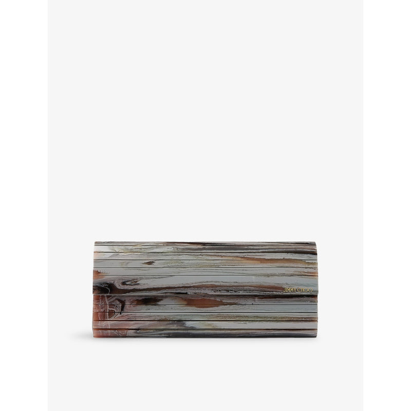 Jimmy Choo marble-effect TPU clutch bag, UK version