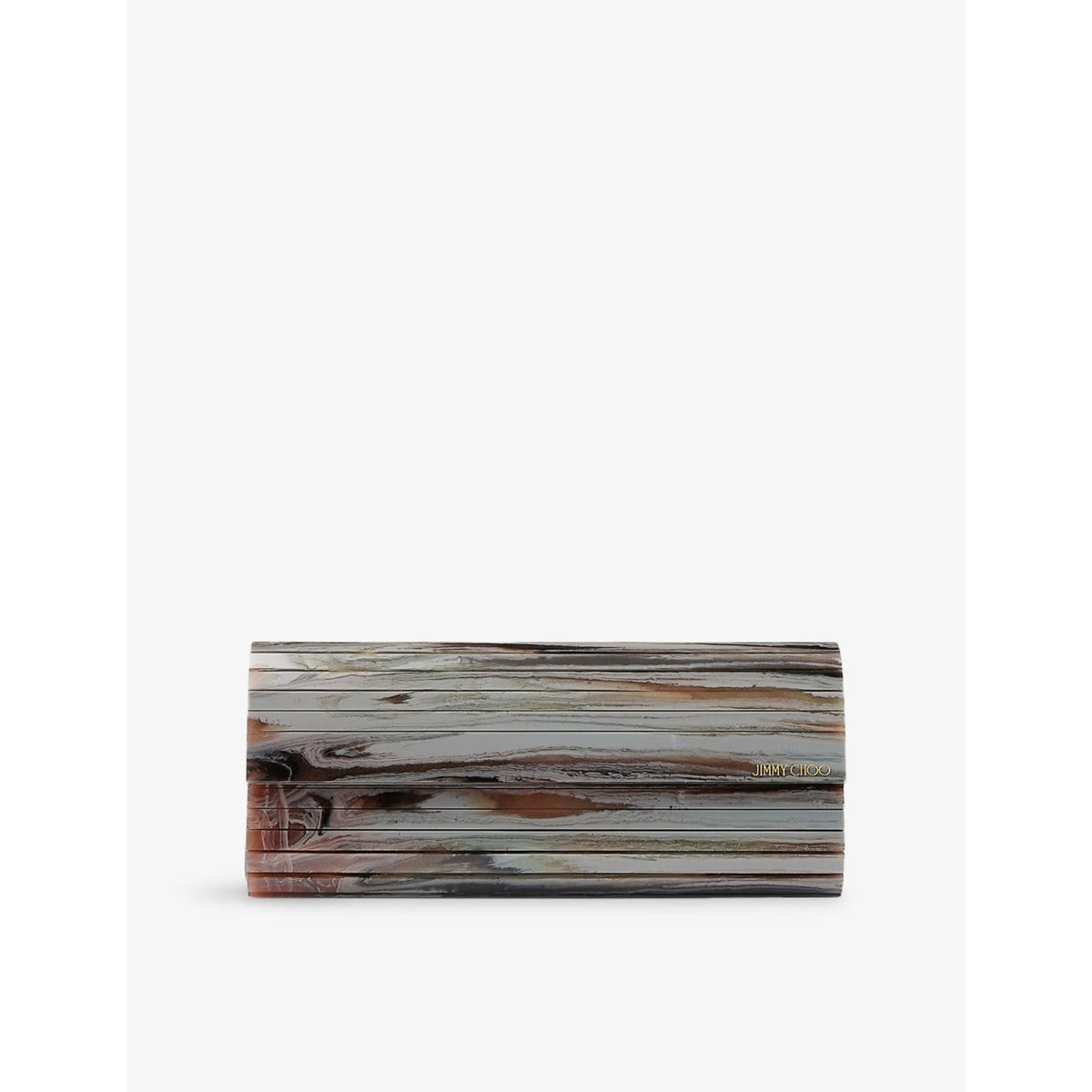 Jimmy Choo marble-effect TPU clutch bag, UK version