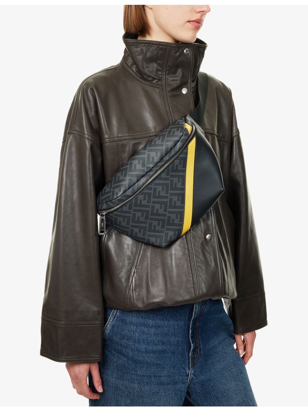 Fendi Zucca FF belt bag 18cm coated canvas (British brand)