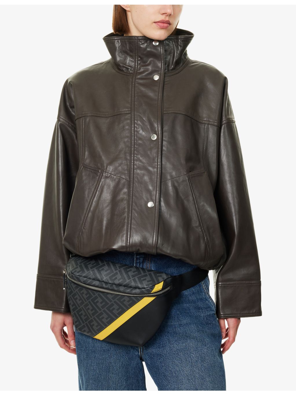 Fendi Zucca FF belt bag 18cm coated canvas (British brand)