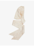 Grace Faena satin headscarf leopard print crystal embellishment, imported from the UK