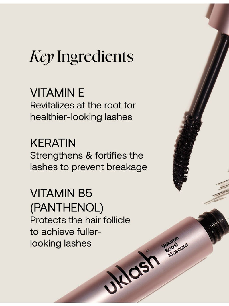 UKLASH mascara Volume Boost 7g, imported from the UK