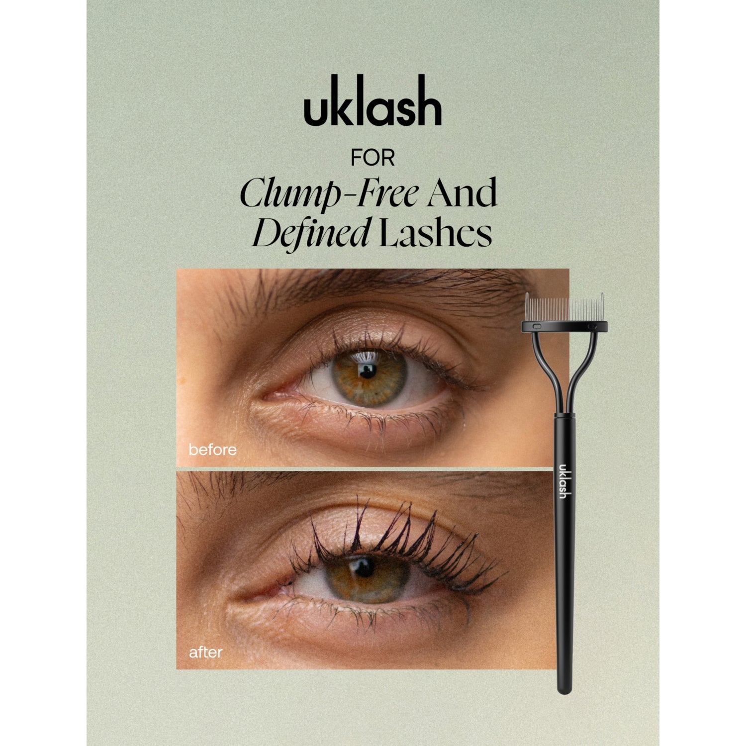 UKLASH lash separator metal comb for mascara, imported from the UK