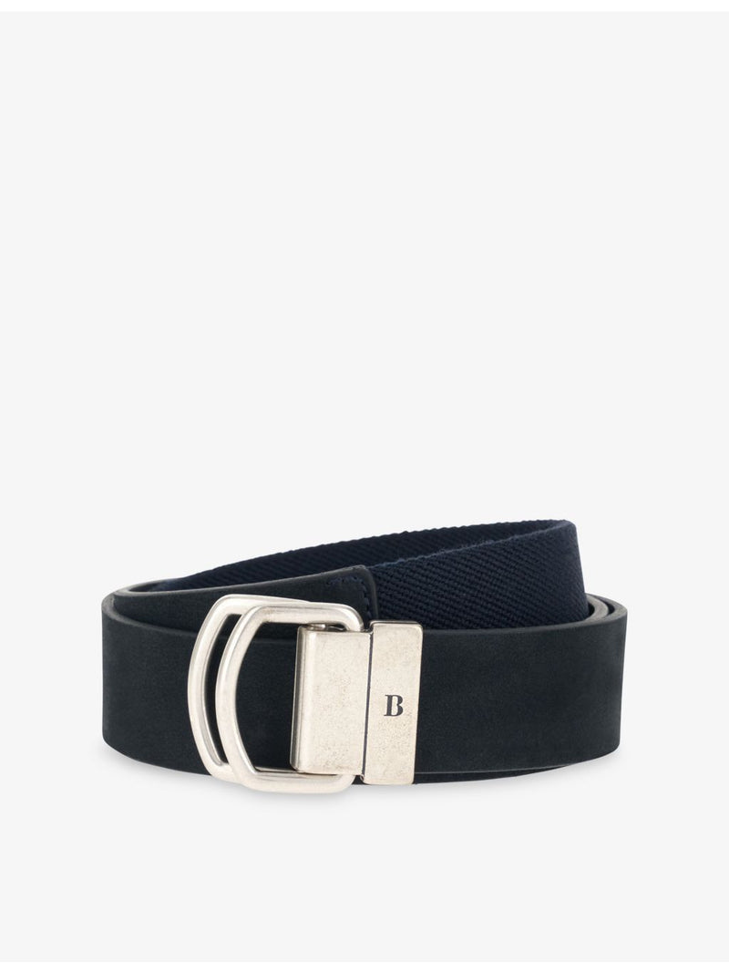 Boggi Milano logo-engraved leather-blend belt, imported from the UK