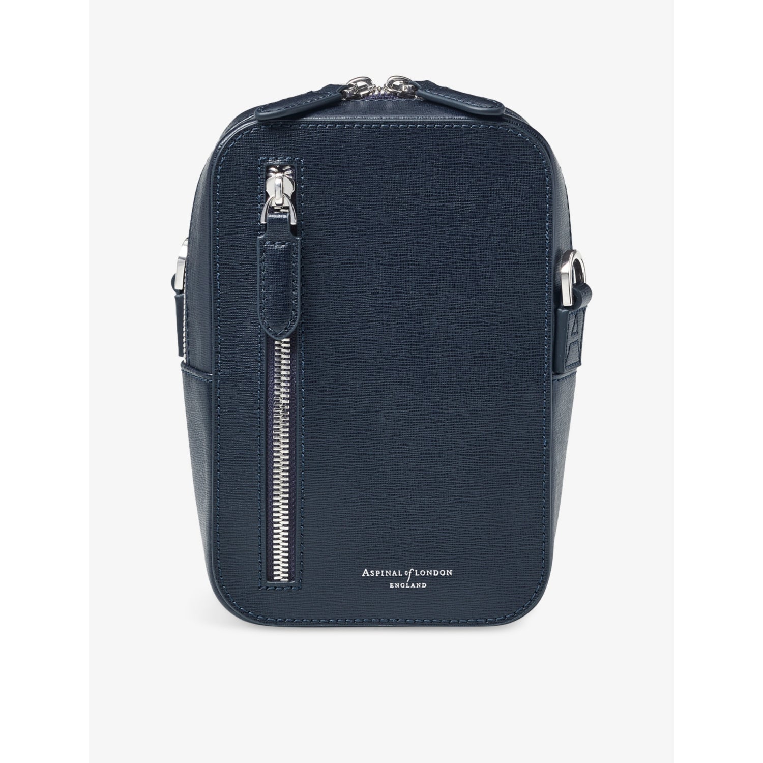 Aspinal of London Reporter leather cross-body bag with front pocket (British brand)