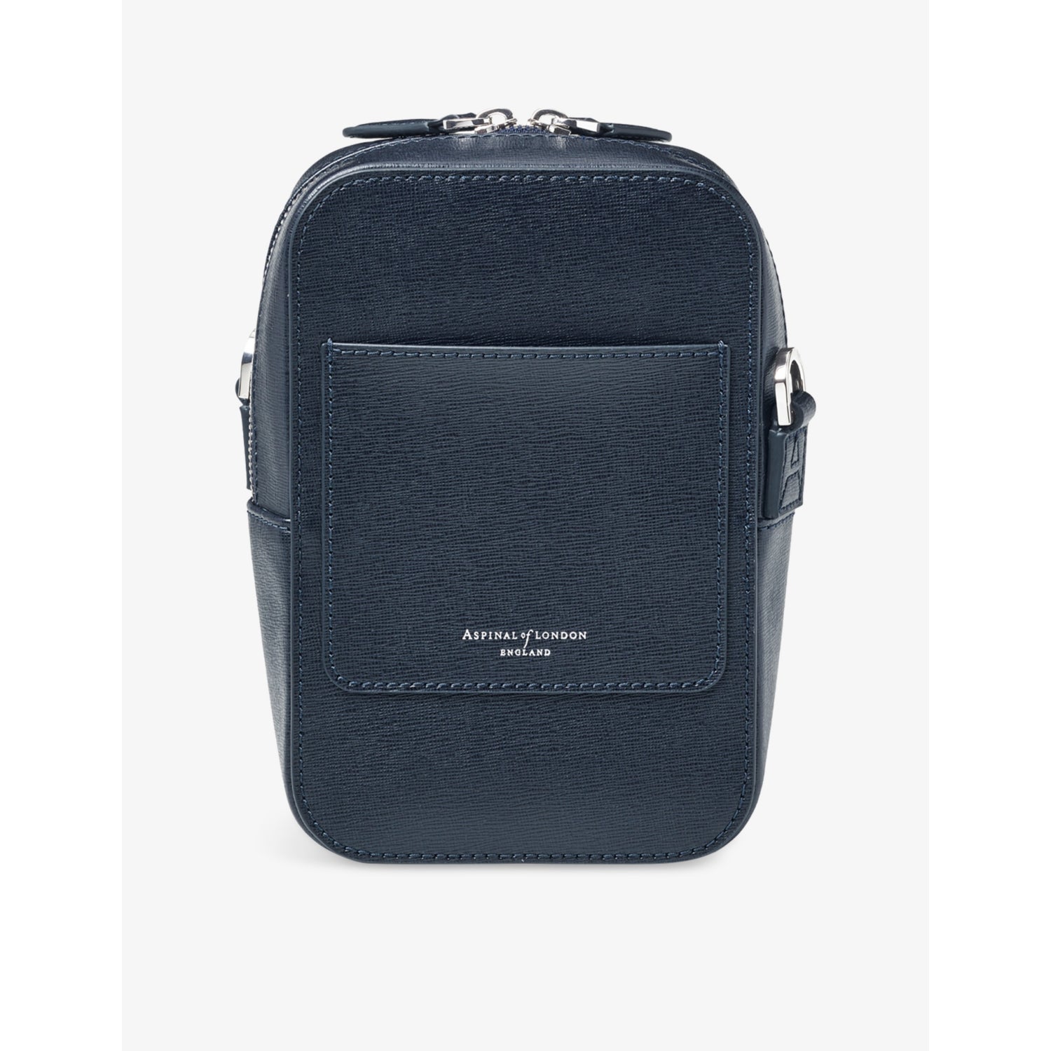 Aspinal of London Reporter leather cross-body bag with front pocket (British brand)