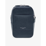 Aspinal of London Reporter leather cross-body bag with front pocket (British brand)