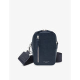 Reporter Branded Leather Cross-Body Bag - CHESTNUT