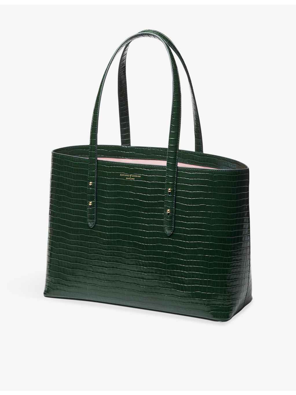 Aspinal of London Regent leather tote bag with gold hardware - British product