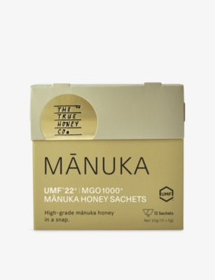The True Honey Company Mnuka honey sachets 1000+ MGO 60g (British brand)