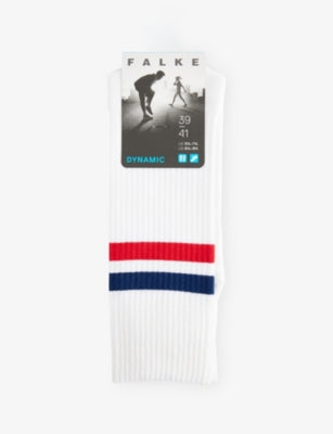 FALKE Dynamic Stripe-Trim Stretch-Cotton Socks