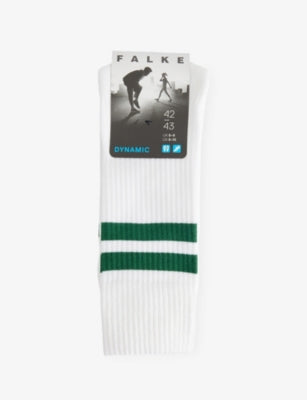 FALKE Dynamic Stripe-Trim Stretch-Cotton Socks