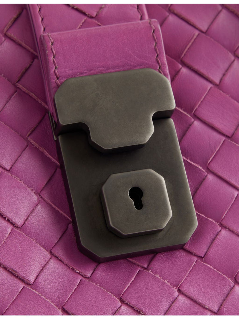 Bottega Veneta Roma intrecciato small leather satchel (British brand)