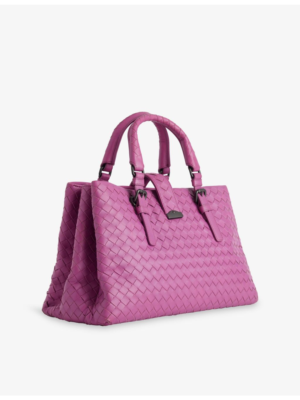 Bottega Veneta Roma intrecciato small leather satchel (British brand)