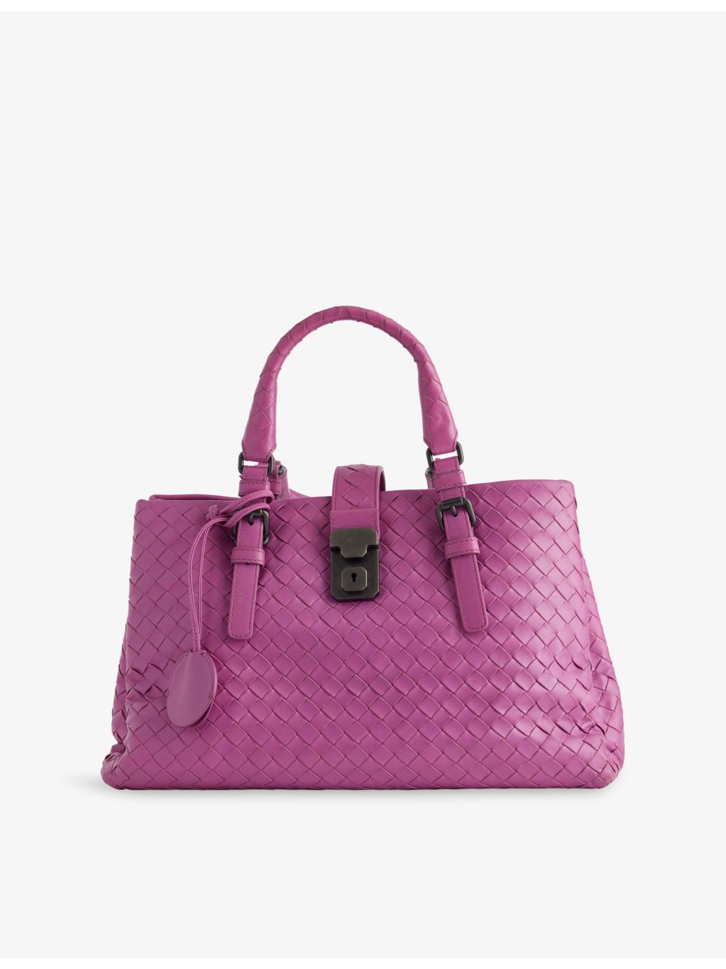 Bottega Veneta Roma intrecciato small leather satchel (British brand)