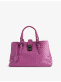 Bottega Veneta Roma intrecciato small leather satchel (British brand)