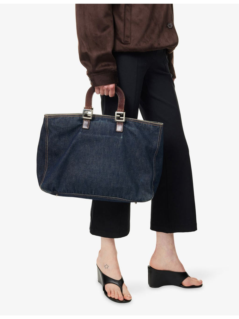Fendi denim tote bag pre-loved, UK version