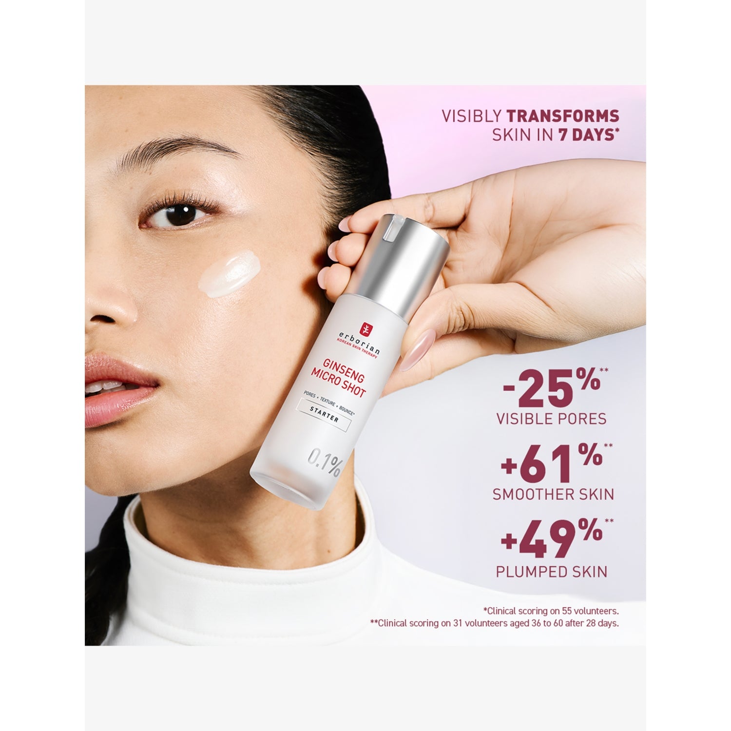 Erborian Ginseng Micro Shot Starter serum 0.1%, imported from the UK