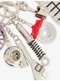 Anti Social Social Club car parts keyring with eight charms, UK version