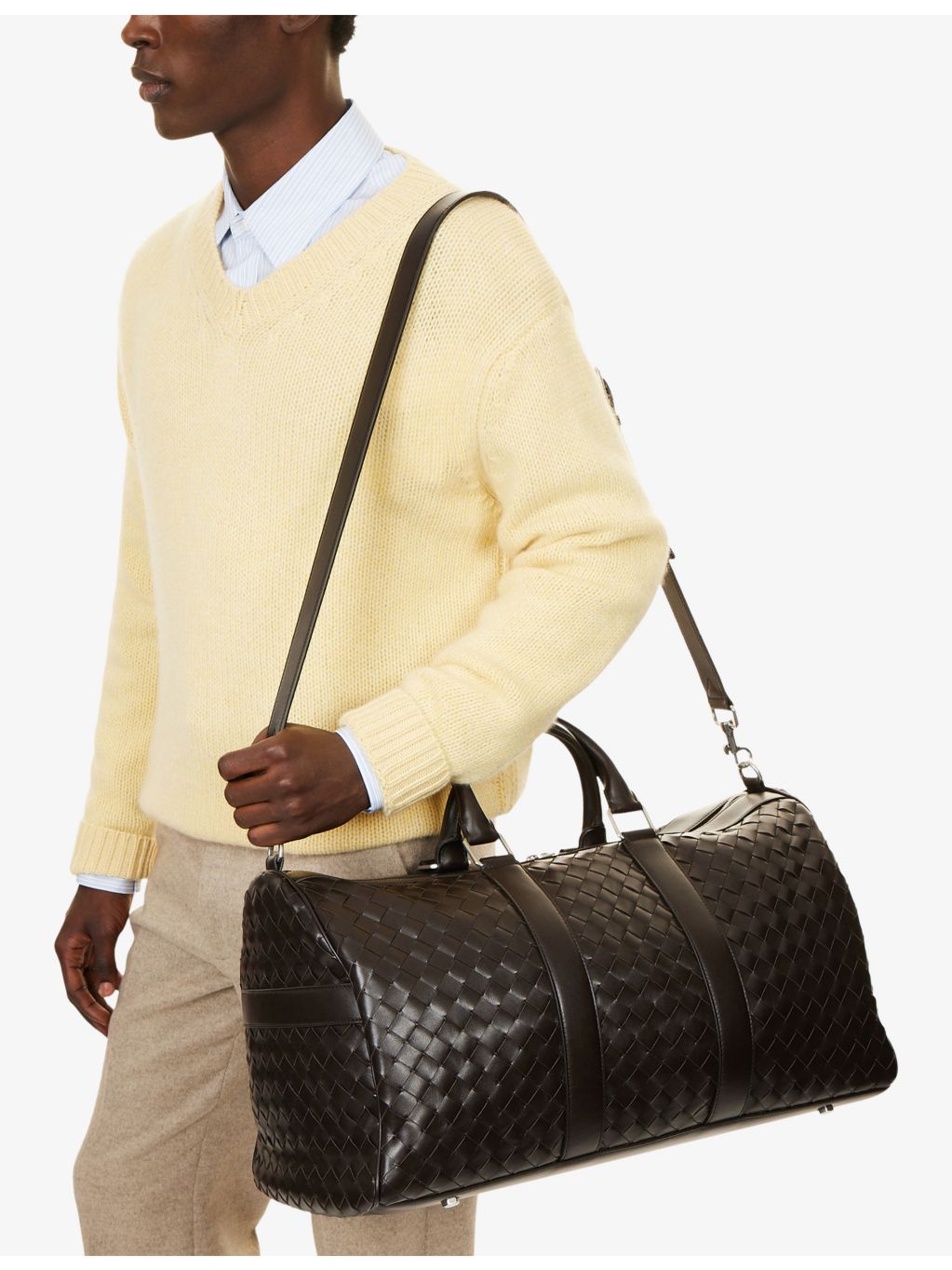 Bottega Veneta Intrecciato medium leather duffle bag, UK version