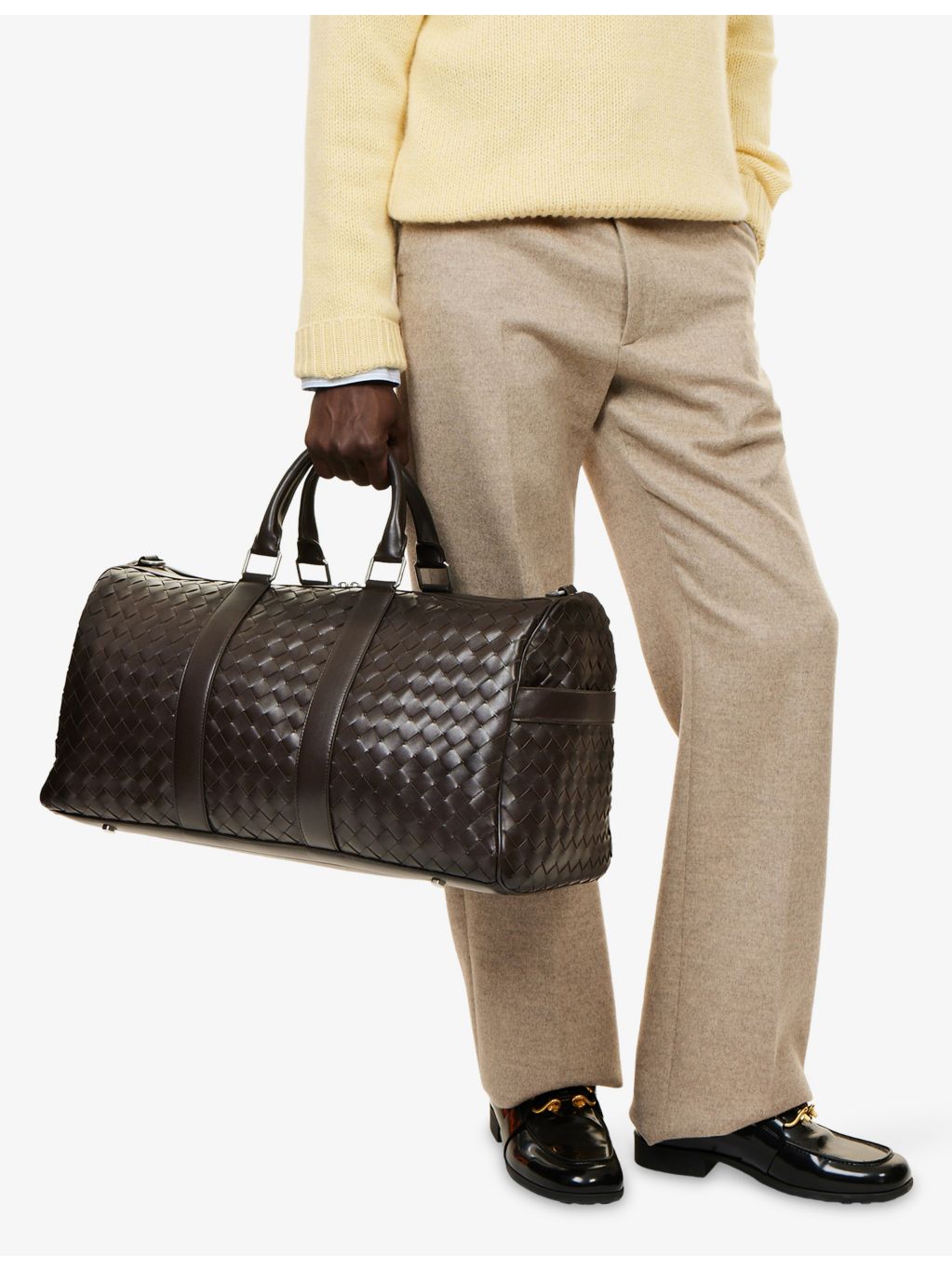 Bottega Veneta Intrecciato medium leather duffle bag, UK version