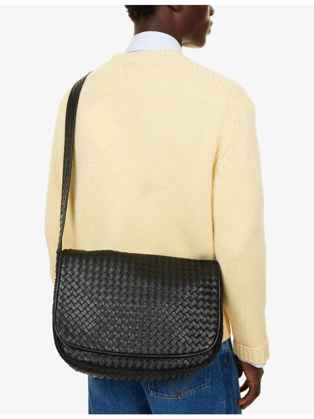 Bottega Veneta Veneto large leather messenger bag - British product