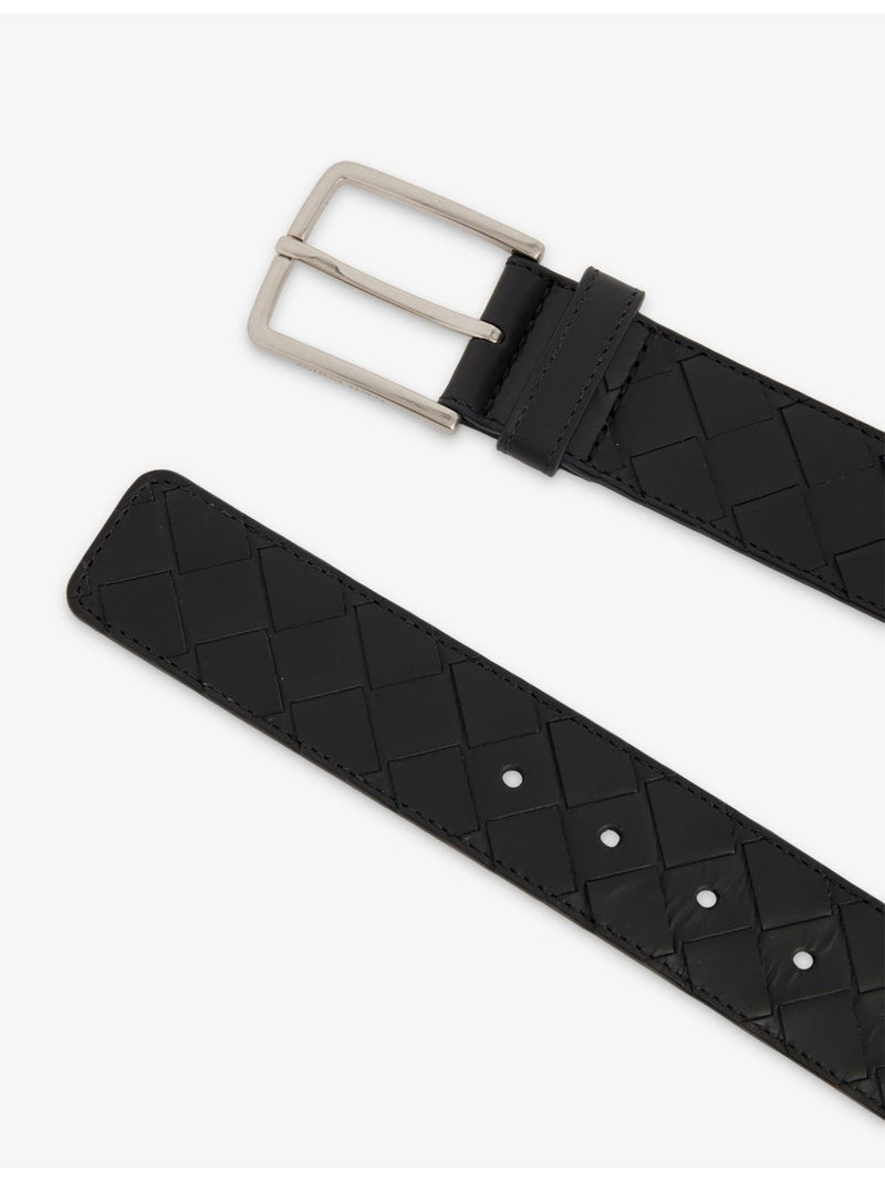 Bottega Veneta Intrecciato woven leather belt 3.5cm, imported from the UK