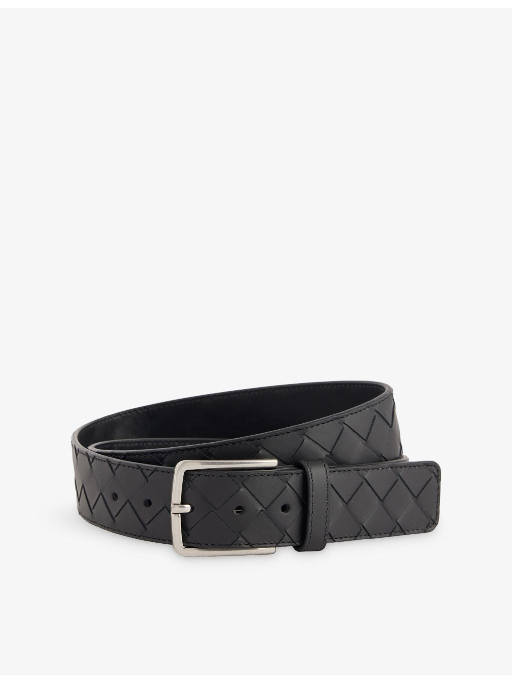 Bottega Veneta Intrecciato woven leather belt 3.5cm, imported from the UK