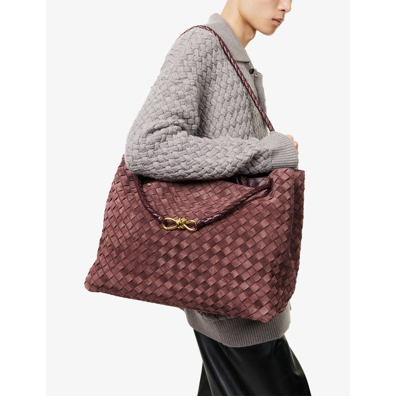 Bottega Veneta Andiamo large suede cross-body bag (British brand)