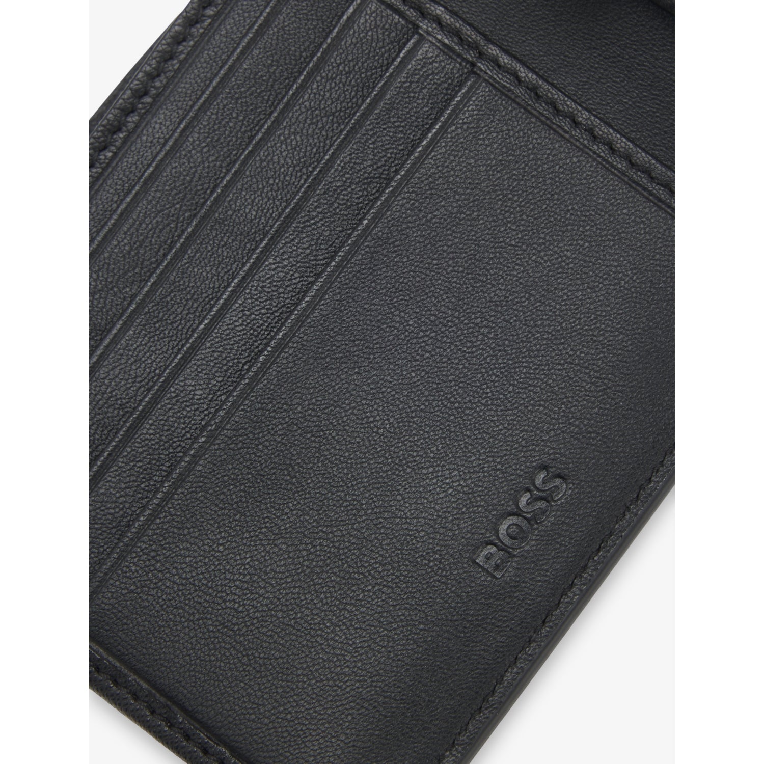 BOSS leather wallet logo plaque 11cm (British brand)
