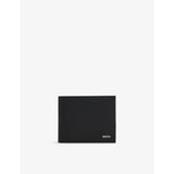 BOSS trifold leather wallet, logo-debossed, 12cm (British brand)