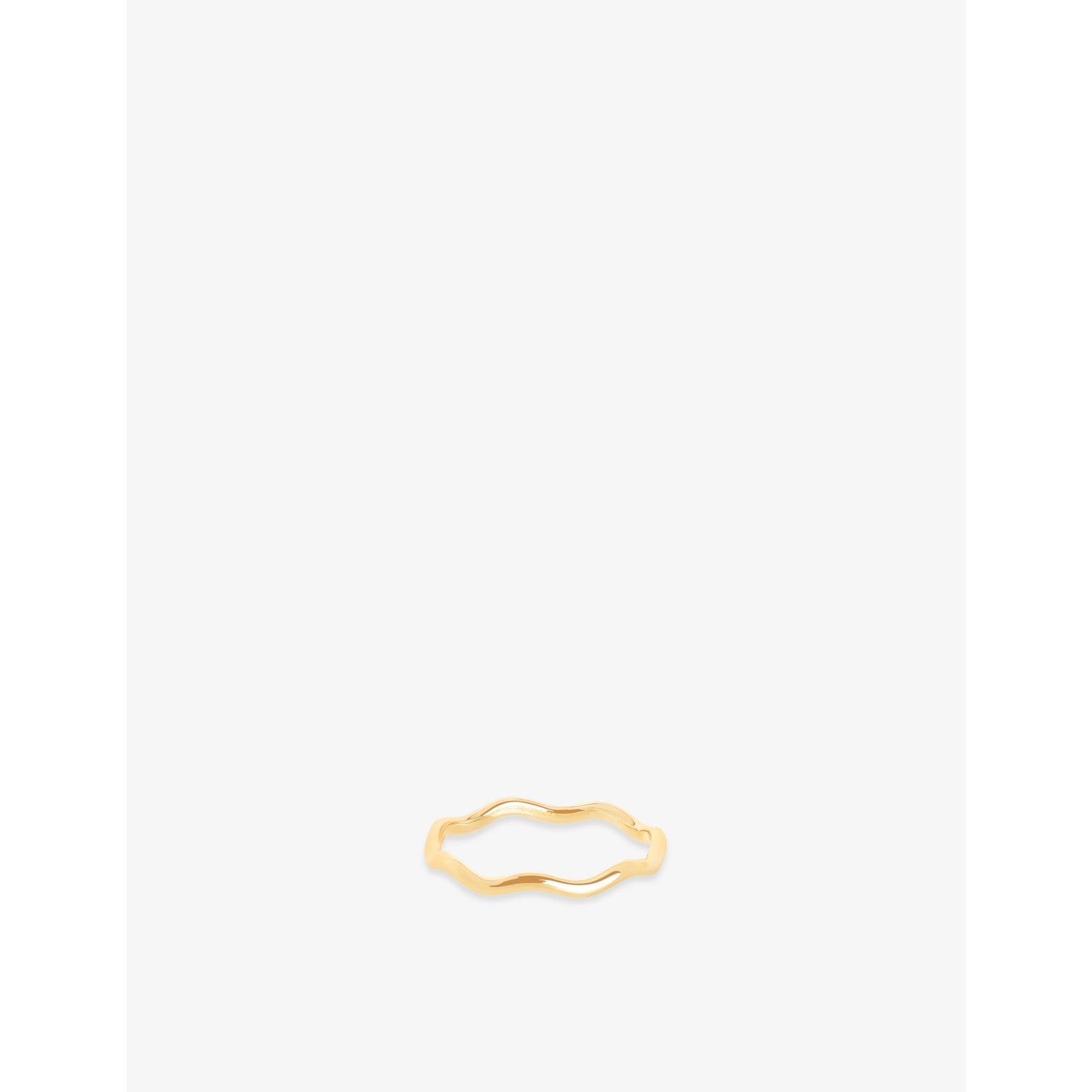 Wave 14ct Gold Band Ring - L