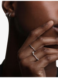 Astrid & Miyu 14ct white gold wave band ring, UK version
