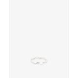 Wave 14ct White Gold Band Ring - L