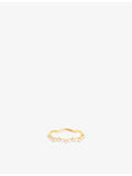 Astrid & Miyu wave pearl diamond ring 14ct gold, UK version