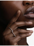 Astrid & Miyu wave ring with cultured pearl and lab-grown diamond, imported from the UK