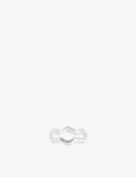 Astrid & Miyu Ripple Rhodium-Plated Sterling Silver Band Ring