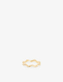 Astrid & Miyu Ripple 18ct Gold-Plated Sterling Silver Cubic Zirconia Band Ring
