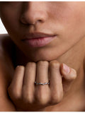 Astrid & Miyu ripple design cubic zirconia ring, imported from the UK