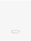 Astrid & Miyu ripple design cubic zirconia ring, imported from the UK
